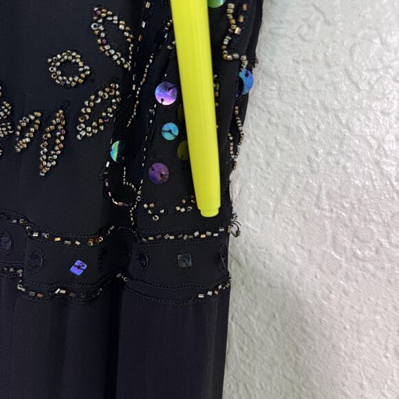 Vintage Sue Wong Nocturne Dress Womens 4 Beaded Silk Whimsigoth Fairy Y2K NEW - Picture 11 of 16